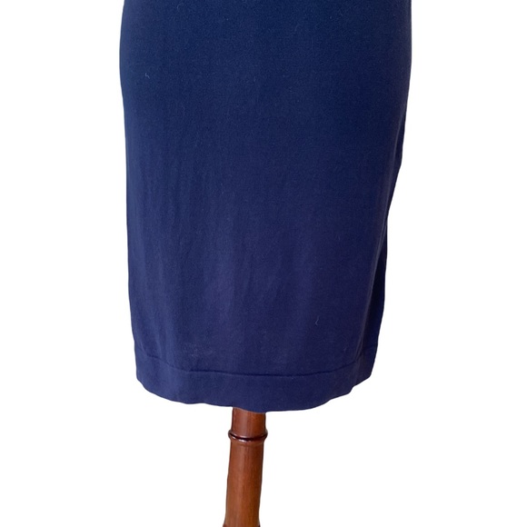 Lacoste Navy Blue Scoop Neck Short Sleeve Tunic Sweater Dress - 36 - XS 4 - Picture 9 of 12